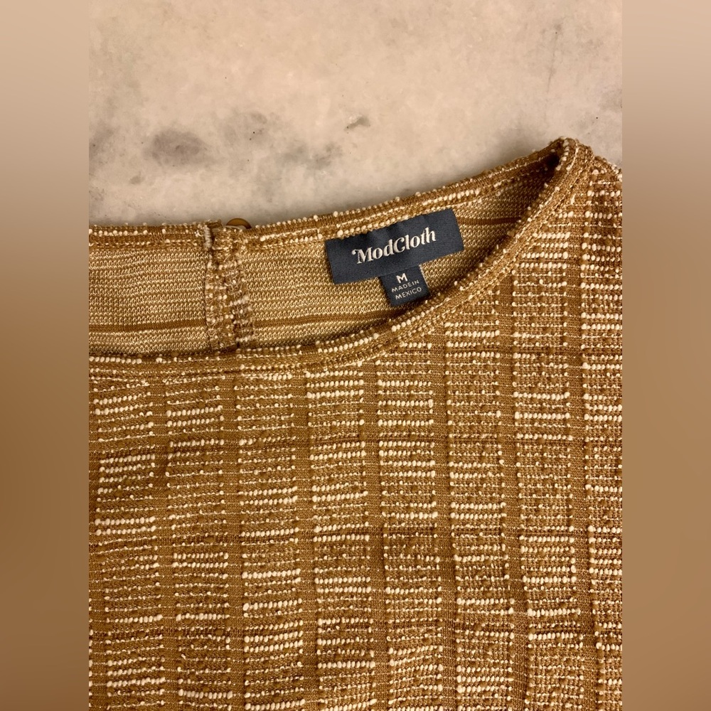 ModCloth NWT Gold Dress Women’s Size Medium - Picture 9 of 11